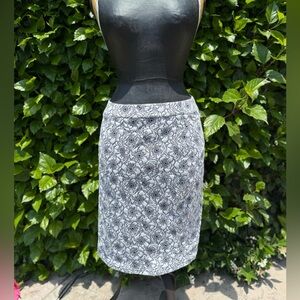 Black and White Floral Skirt